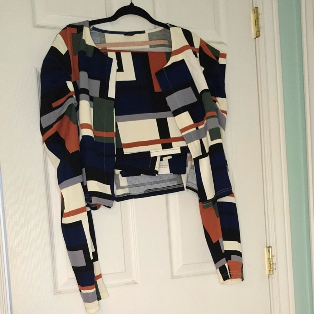 Shein 3xl Crop Jacket and Pencil Skirt Set